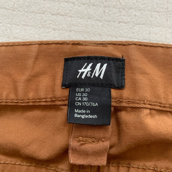 H&M Brown Slim Fit Pants Size 30 - Picture 3 of 4